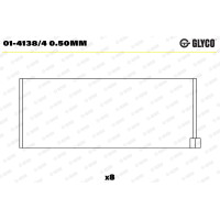 Вкладыши Glyco 0141384050MM