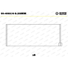 Вкладиші Glyco 0141614025MM
