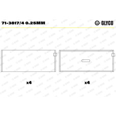 Вкладиші Glyco 7138174025MM