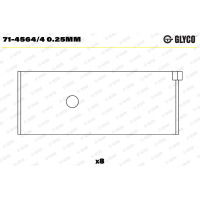 Вкладиші Glyco 7145644025MM