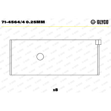 Вкладиші Glyco 7145644025MM