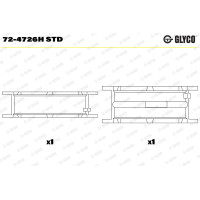 Вкладиші Glyco 724726HSTD