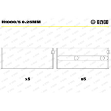Вкладиші Glyco H10805025MM