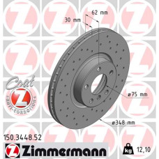 Диск гальмівний Zimmermann 150.3448.52