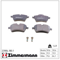 Колодки тормозные дисковые (комплект 4 шт) Zimmermann 23984.180.1