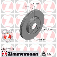 Диск тормозной Zimmermann 280.3192.20