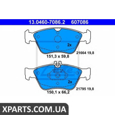 Комплект тормозных колодок, дисковый тормоз ATE - 13046070862