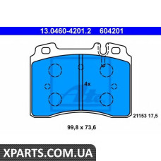 Комплект тормозных колодок, дисковый тормоз ATE - 13046042012