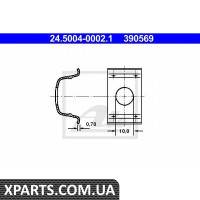 Кронштейн, гальмівний шланг ATE - 24500400021