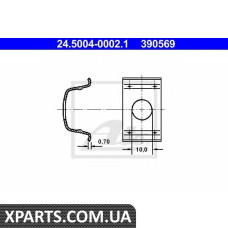 Кронштейн, гальмівний шланг ATE - 24500400021