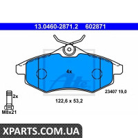 Комплект тормозных колодок, дисковый тормоз ATE - 13046028712