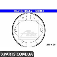 Комплект гальмівних колодок, стоянкова гальмівна система ATE - 03013704512