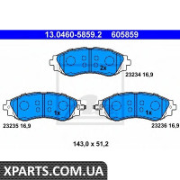 Комплект гальмівних колодок, дискове гальмо ATE - 13046058592