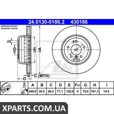 Тормозной диск ATE - 24013001862