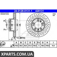 Гальмівний диск ATE - 24012801311