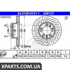 Тормозной диск ATE - 24012801311