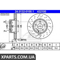 Гальмівний диск ATE - 24013201001