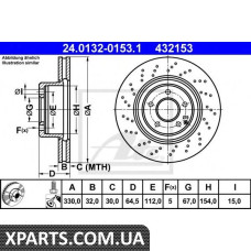 Тормозной диск ATE - 24013201531