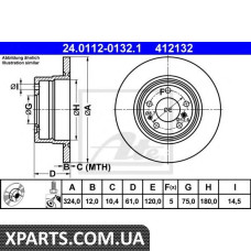 Тормозной диск ATE - 24011201321