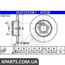 Тормозной диск ATE - 24011201381