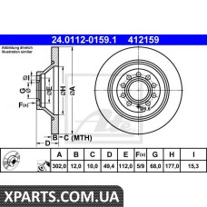 Тормозной диск ATE - 24011201591