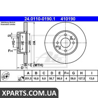 Гальмівний диск ATE - 24011001901