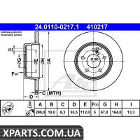Тормозной диск ATE - 24011002171