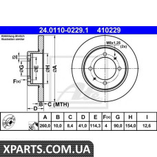 Гальмівний диск ATE - 24011002291