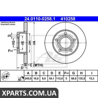Гальмівний диск ATE - 24011002581