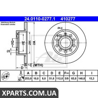 Гальмівний диск ATE - 24011002771
