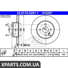 Тормозной диск ATE - 24011002911