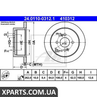 Гальмівний диск ATE - 24011003121