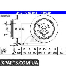 Тормозной диск ATE - 24011003291
