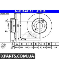 Гальмівний диск ATE - 24011201161