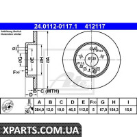 Гальмівний диск ATE - 24011201171