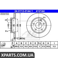 Тормозной диск ATE - 24011201441