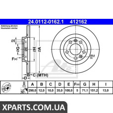 Тормозной диск ATE - 24011201621