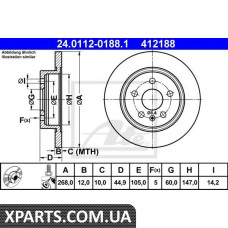 Тормозной диск ATE - 24011201881