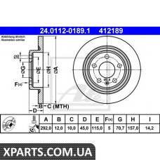 Тормозной диск ATE - 24011201891
