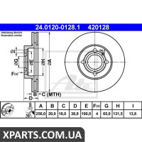 Гальмівний диск ATE - 24012001281