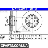 Гальмівний диск ATE - 24012001331