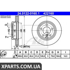 Тормозной диск ATE - 24012201601