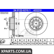 Тормозной диск ATE - 24012202101