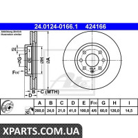 Гальмівний диск ATE - 24012401661