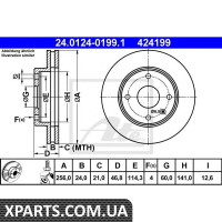 Гальмівний диск ATE - 24012401991