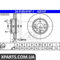 Гальмівний диск ATE - 24012501471