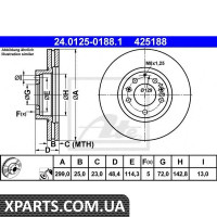 Гальмівний диск ATE - 24012501881