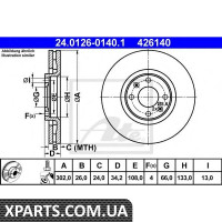 Гальмівний диск ATE - 24012601401