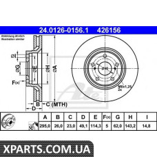 Гальмівний диск ATE - 24012601561