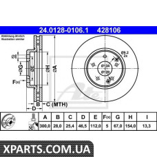 Тормозной диск ATE - 24012801061